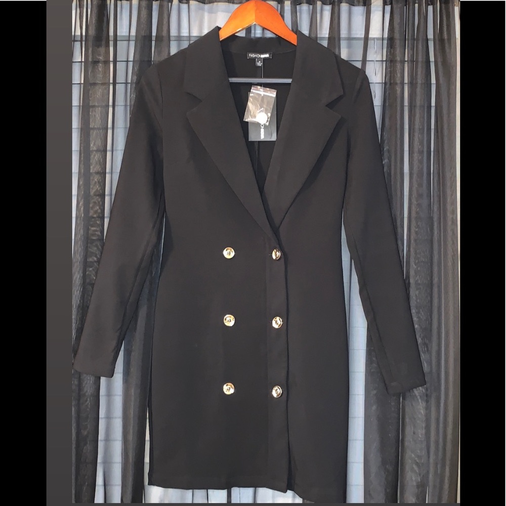 Small - Black - Fashion Nova blazer dress. NWT.